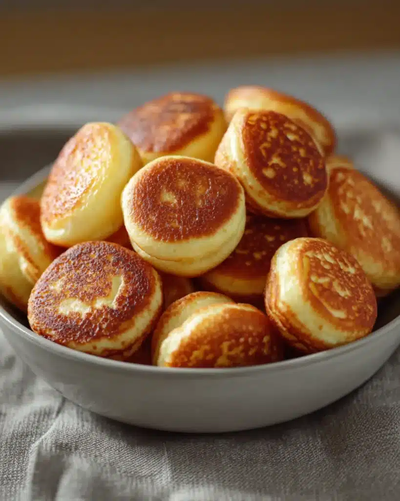Golden Breakfast Pancake Poppers Fresh from the Pan