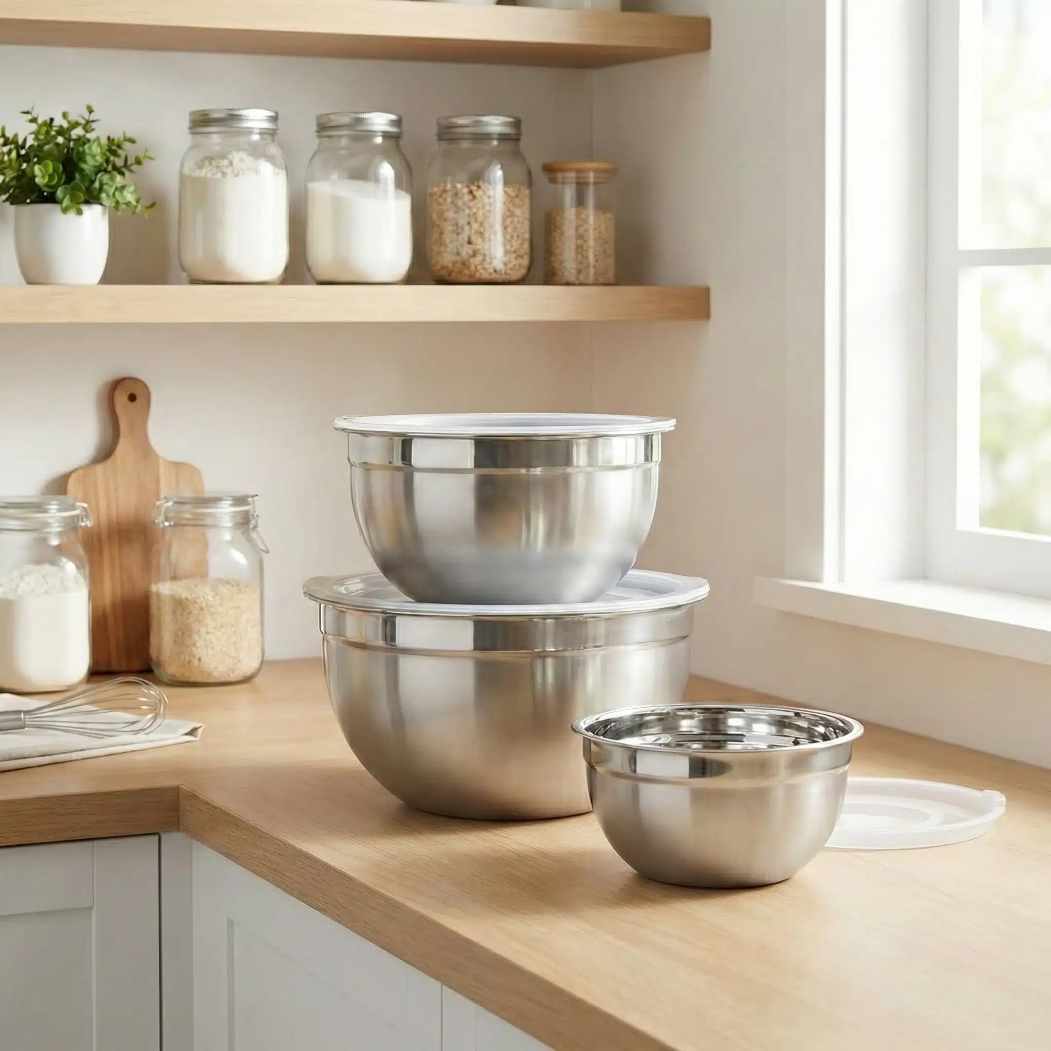 Stainless Steel Mixing Bowls With Lid Stainless steel mixing bowls with lids for cooking and baking